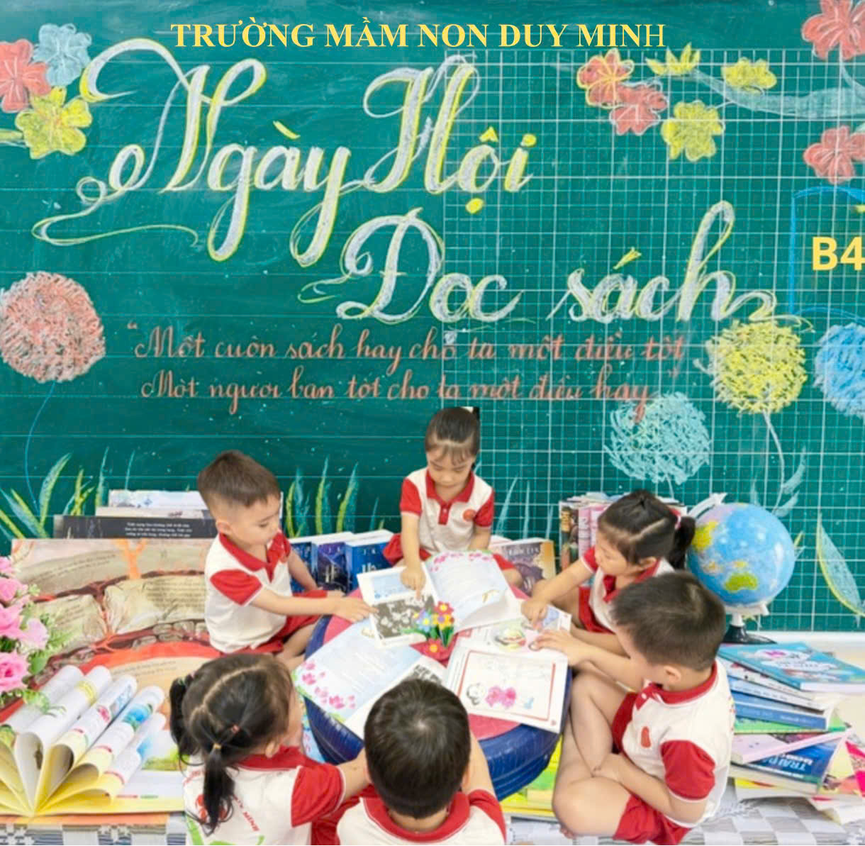 Trường mầm non Duy Minh hưởng ứng ngày sách và văn hoá đọc Việt Nam lần thứ 5